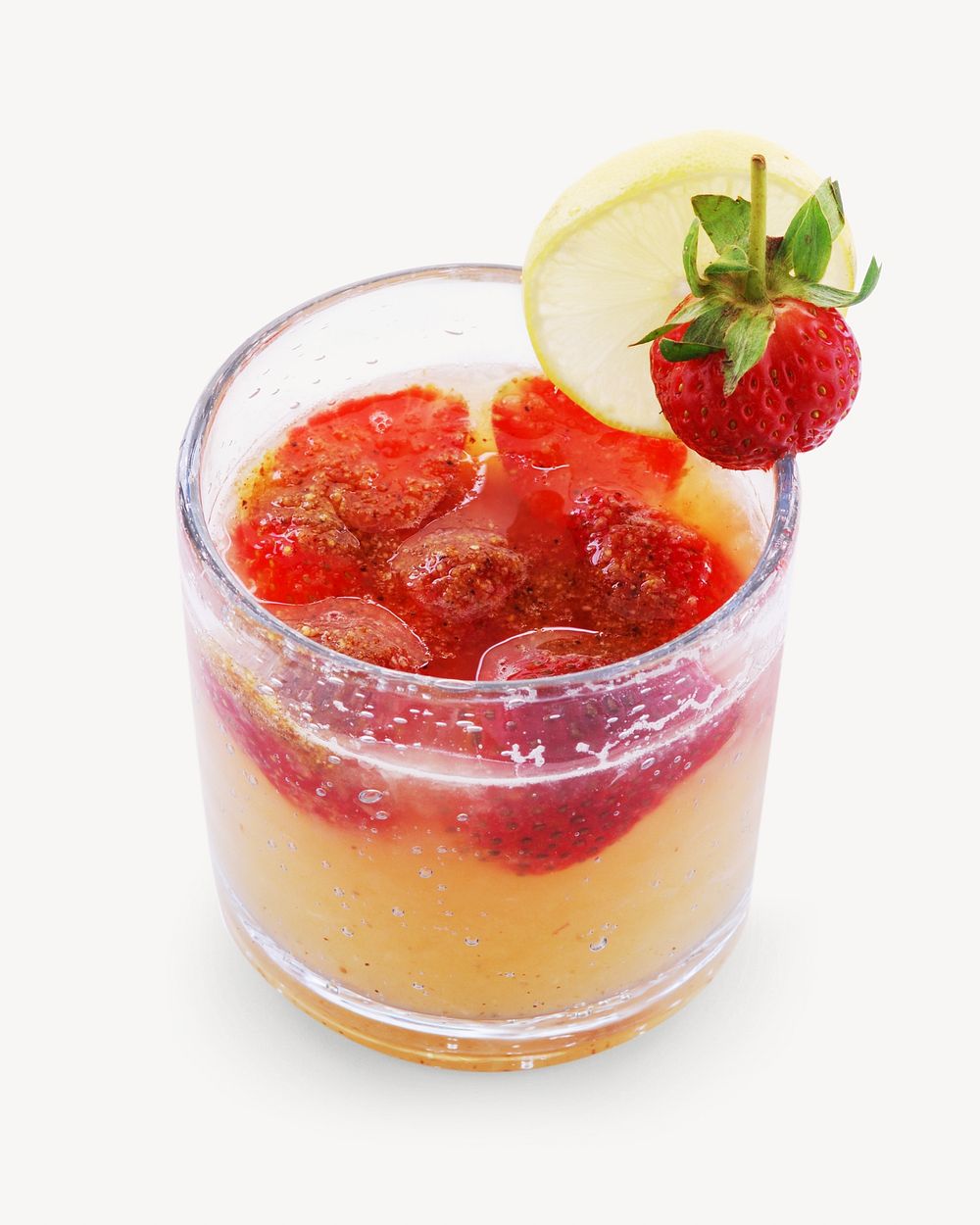 Strawberry cocktail, isolated image