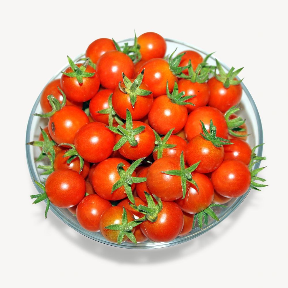 Tomato vegetable bowl, isolated image