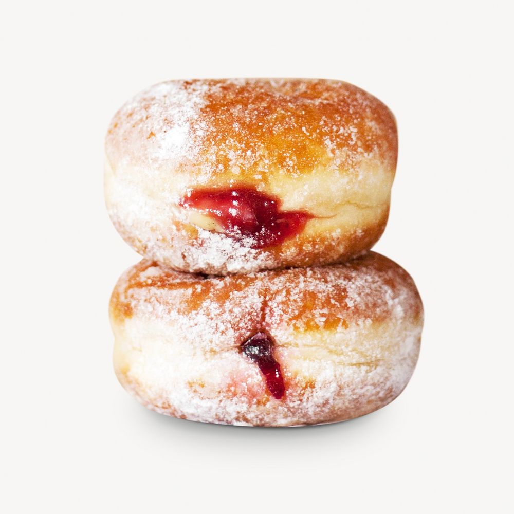 Strawberry donut, isolated image