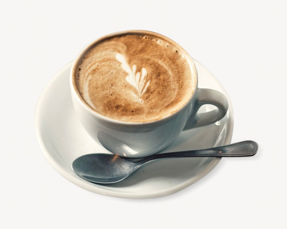 Latte coffee, isolated image