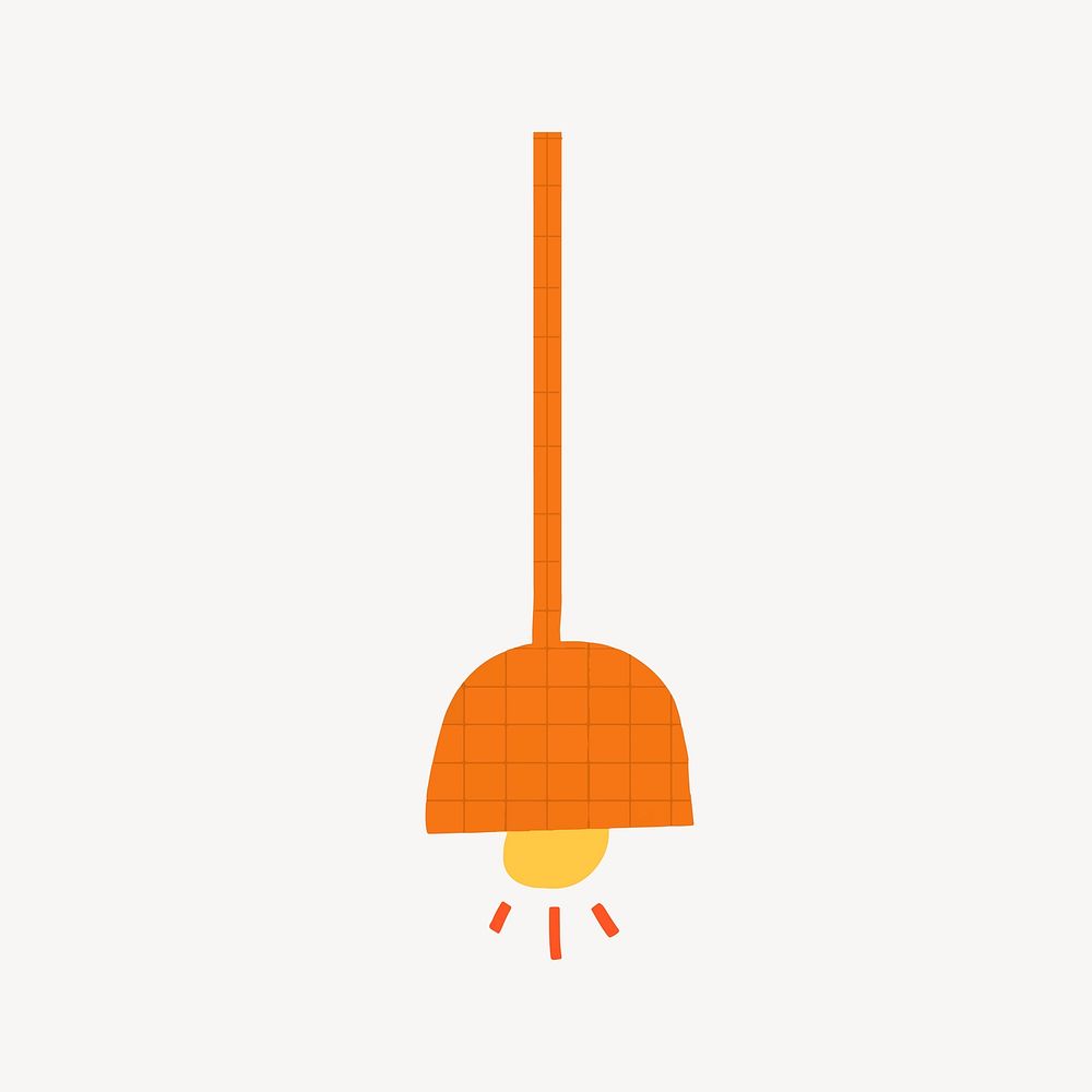 Ceiling lamp doodle illustration vector
