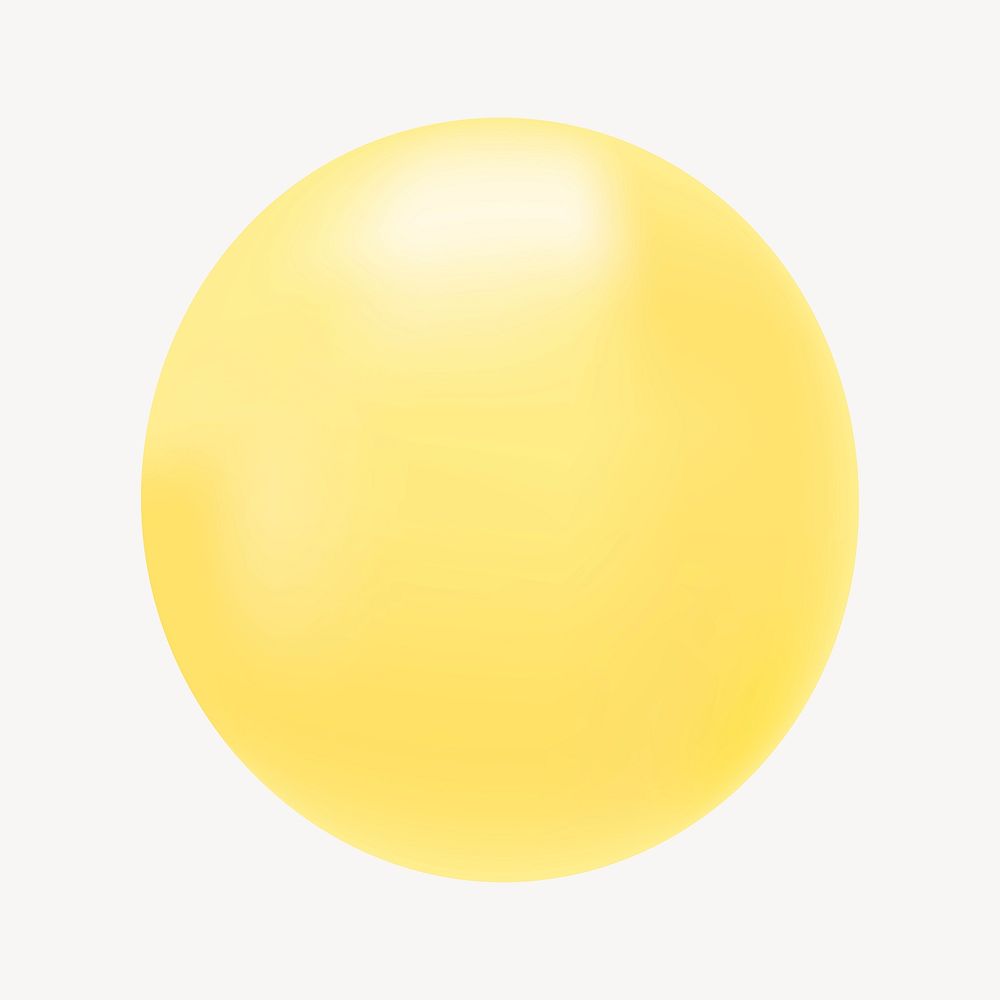 Yellow balloon shape collage element vector 
