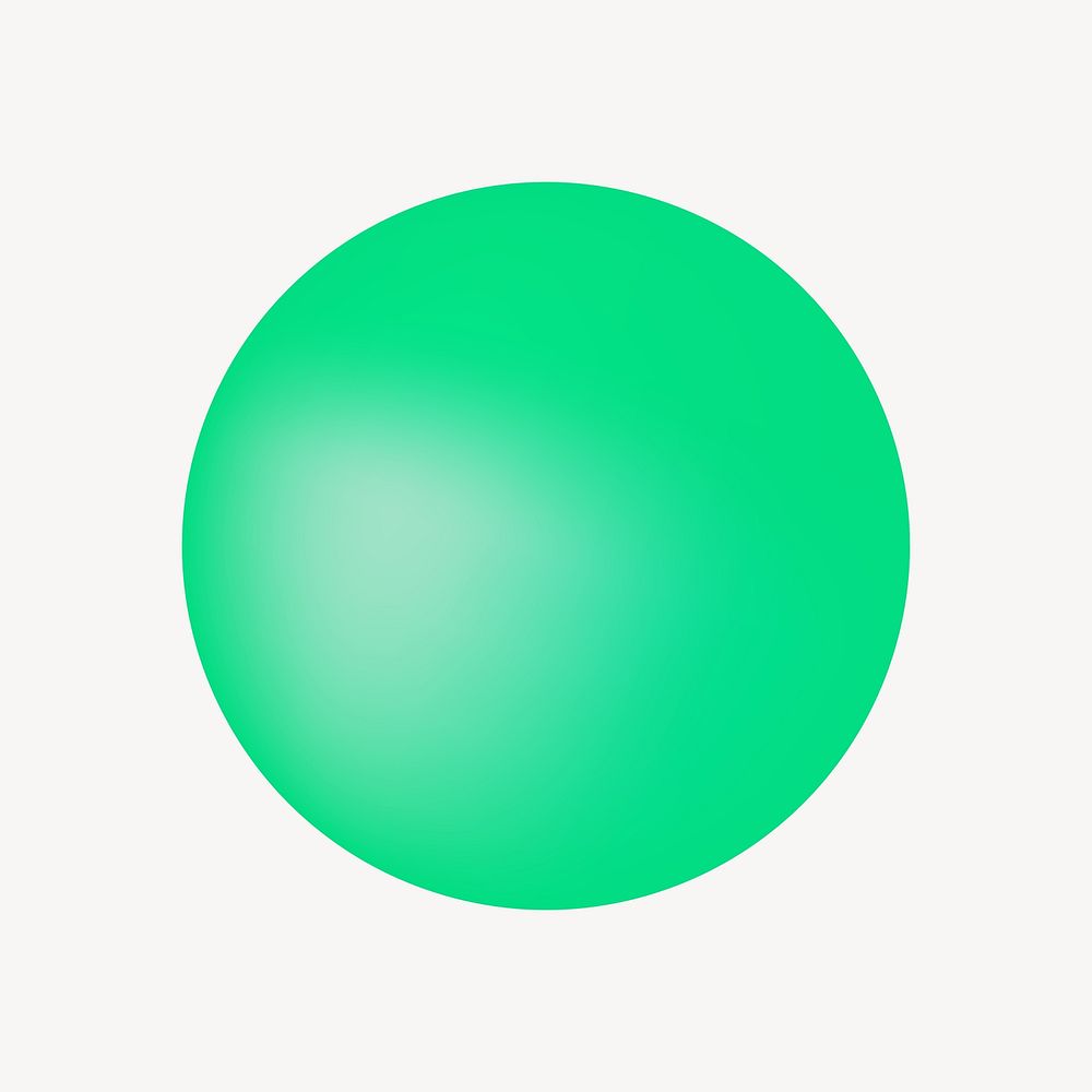 Green circle shape collage element vector 