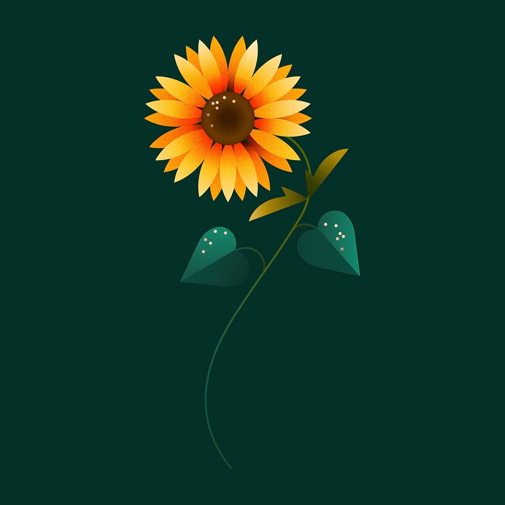 Geometric sunflower illustration vector