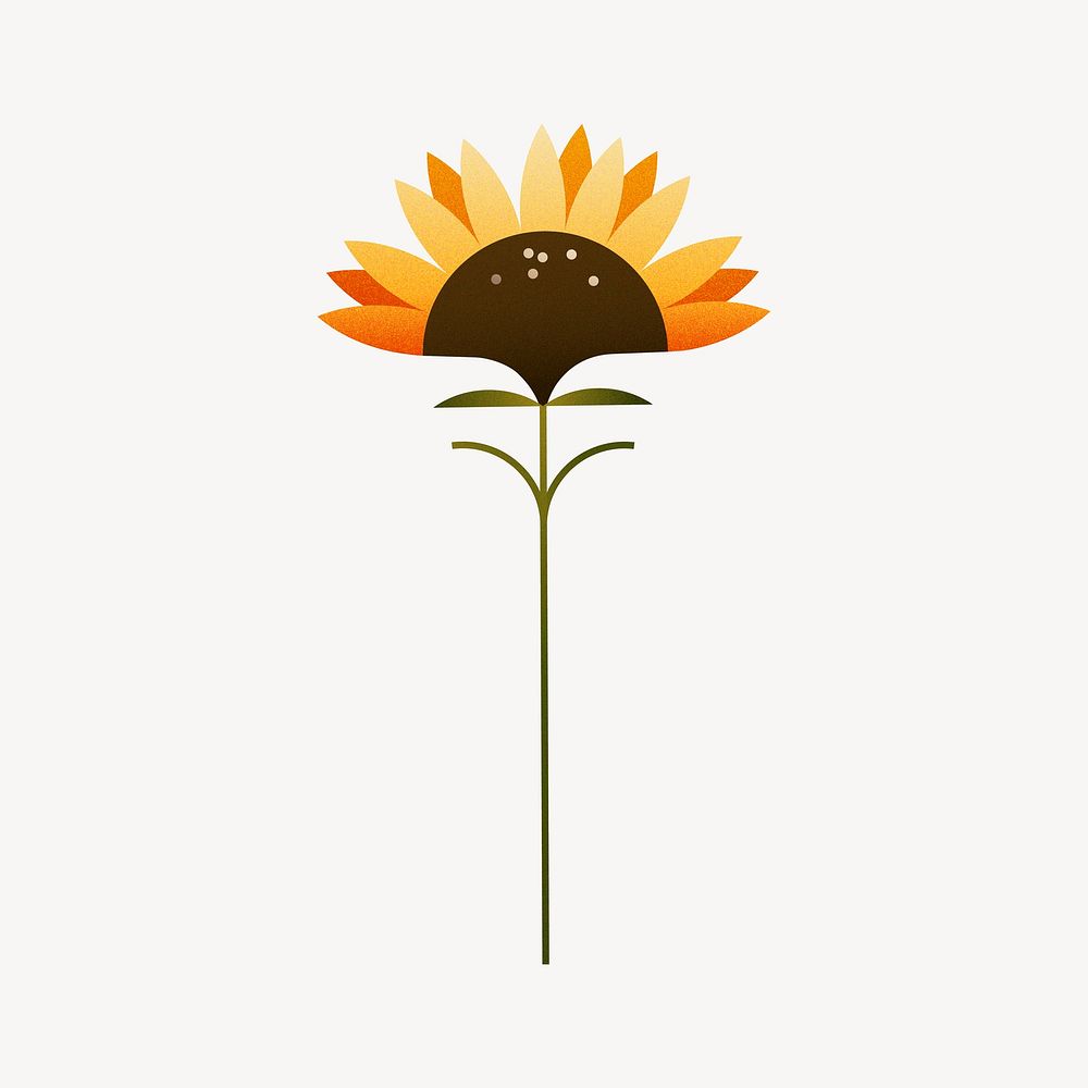 Geometric sunflower illustration vector