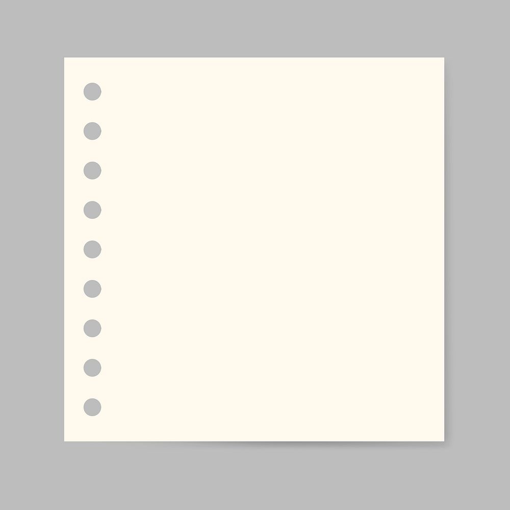 Square beige ring binder notepaper vector