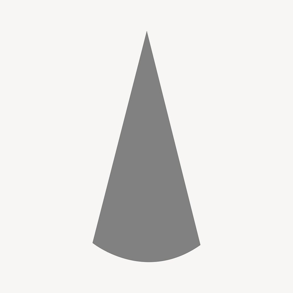 Gray cone shape vector