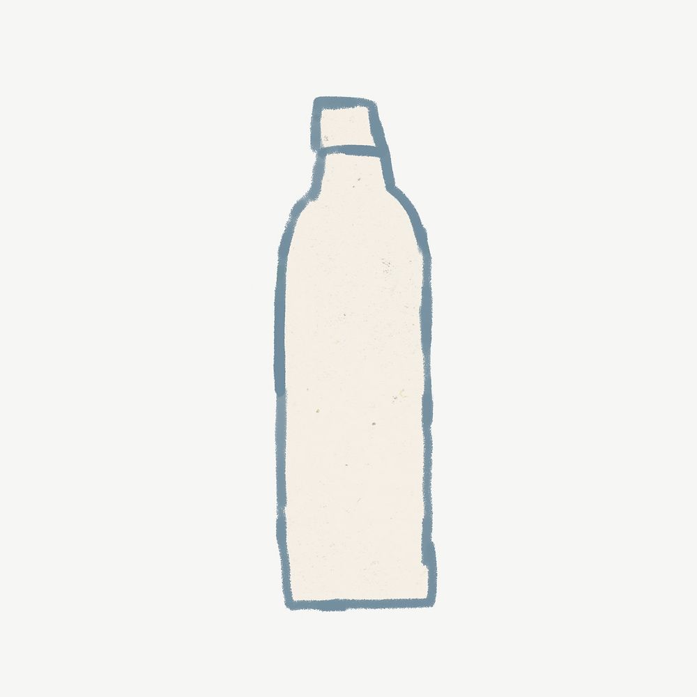 Water bottle  hand drawn illustration psd