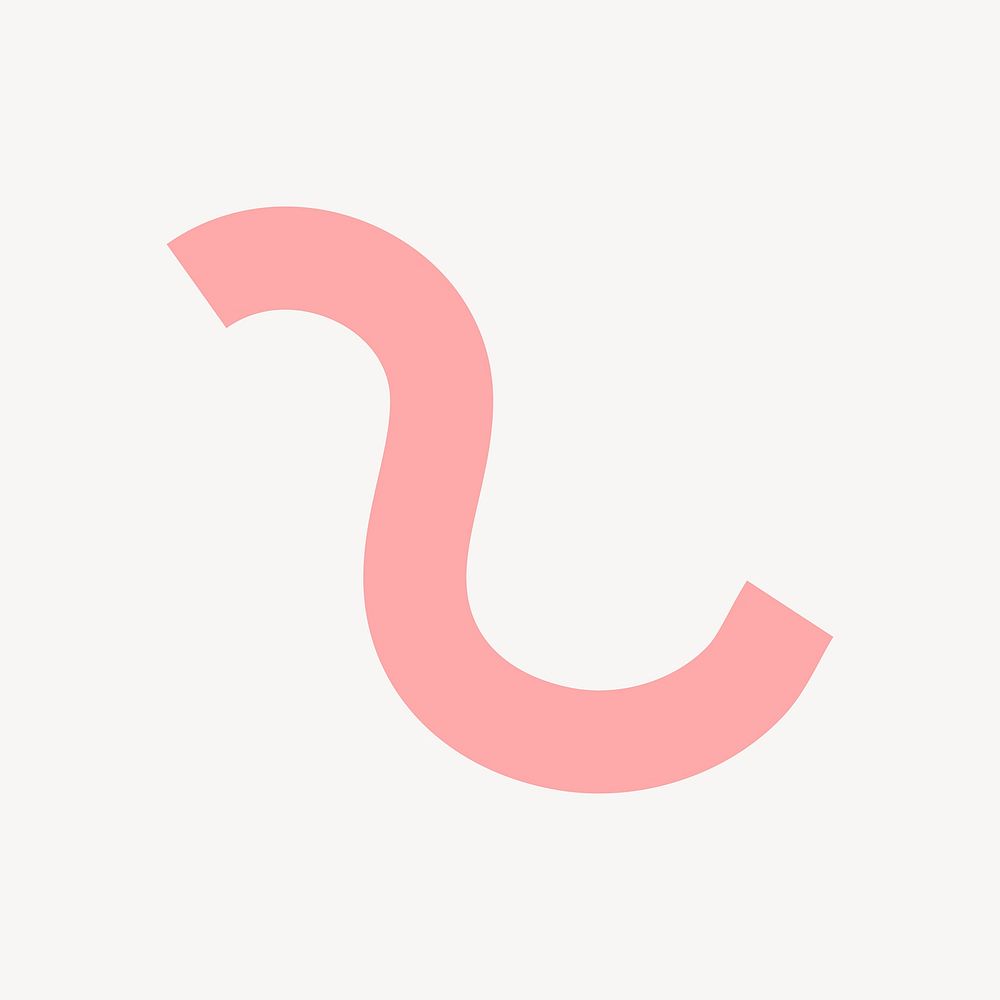 Pink squiggly line vector