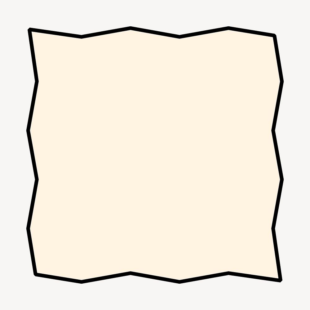 Zigzag square badge vector