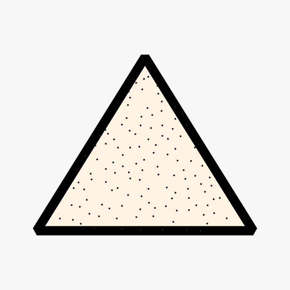 Beige dotted triangle collage element vector