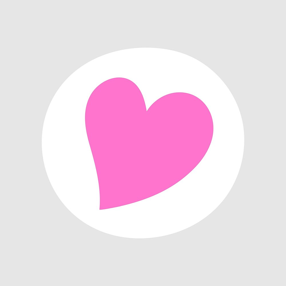 Pink heart, funky collage element, vector