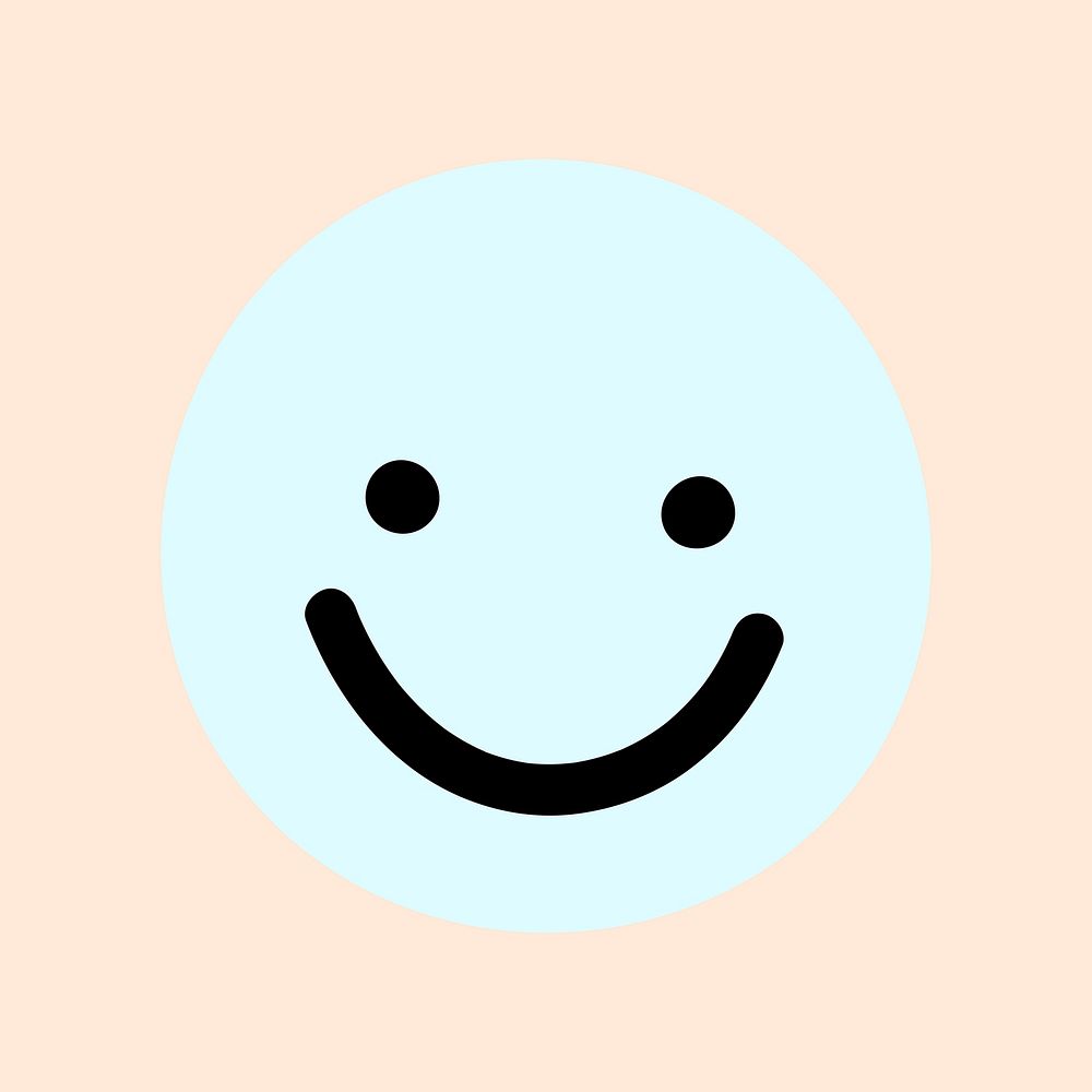 Smile emoticon collage element vector