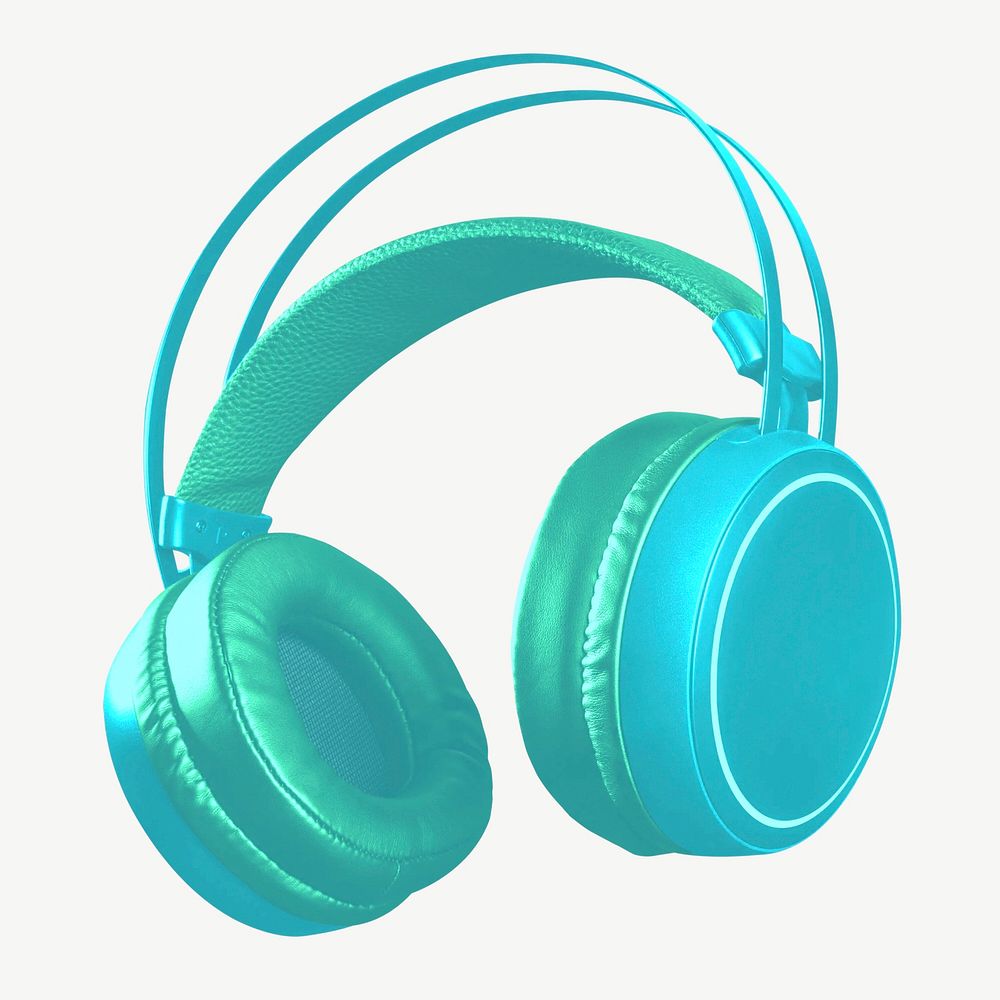 Green headphones, digital device psd
