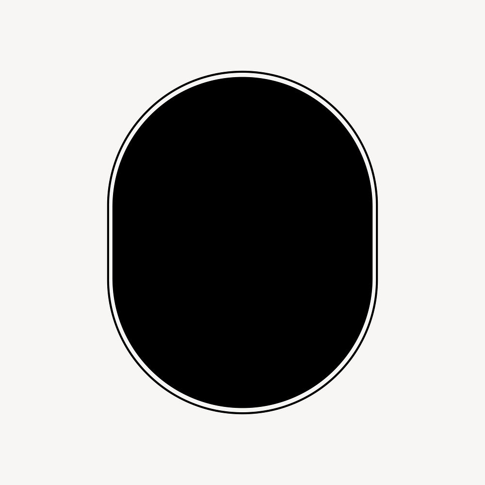 Black badge logo element vector