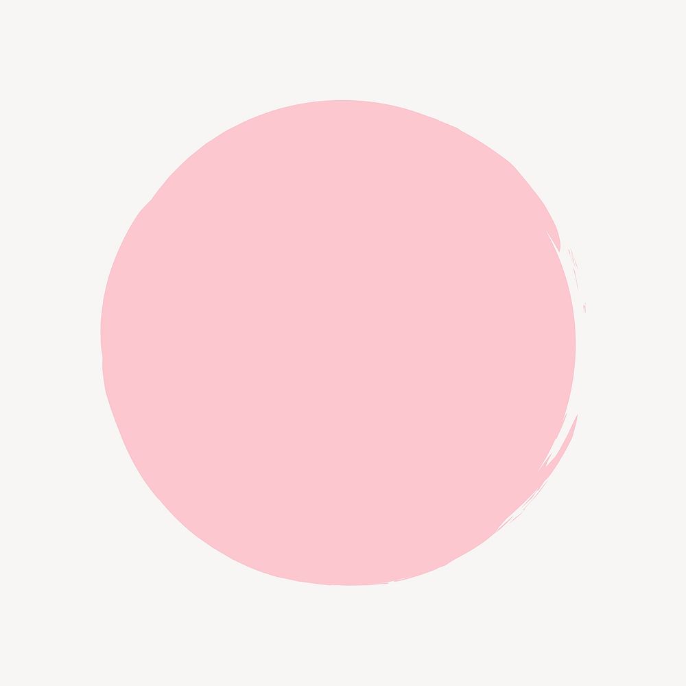 Pink circle shape vector
