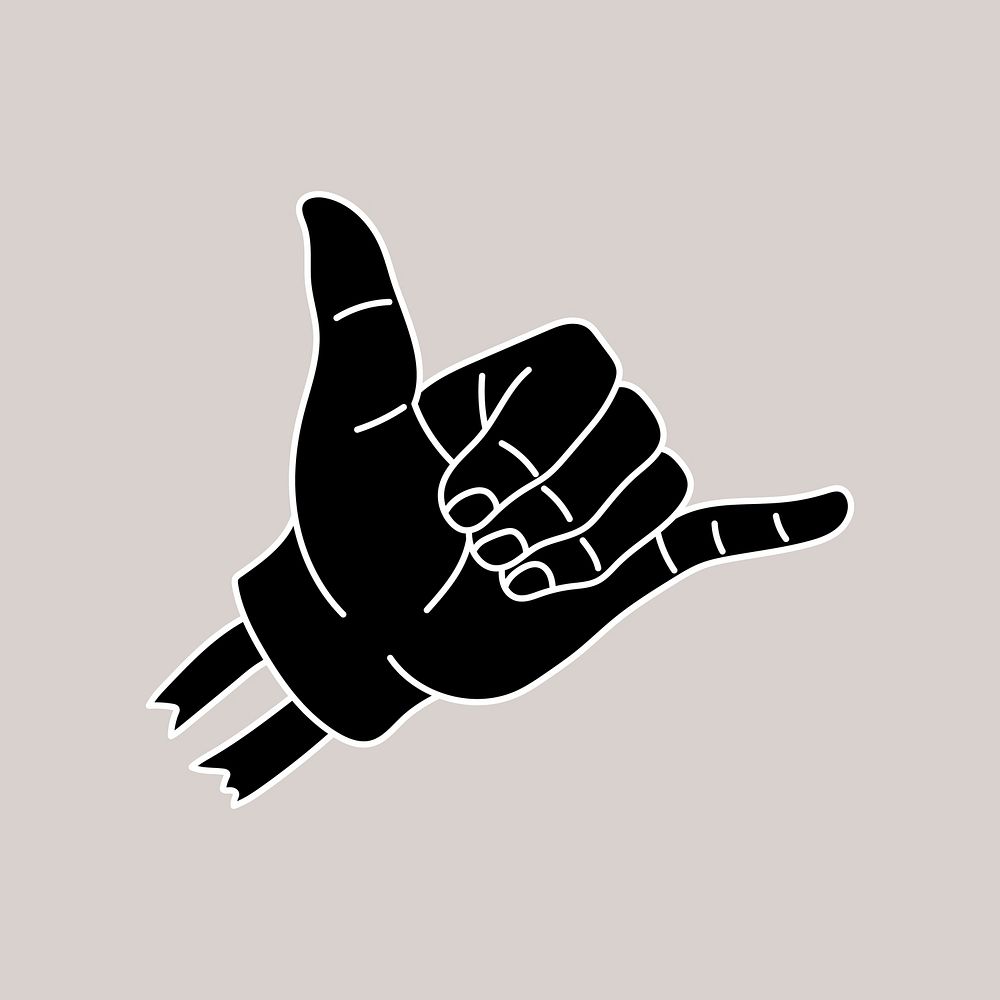 Rock n' roll hand gesture illustration vector