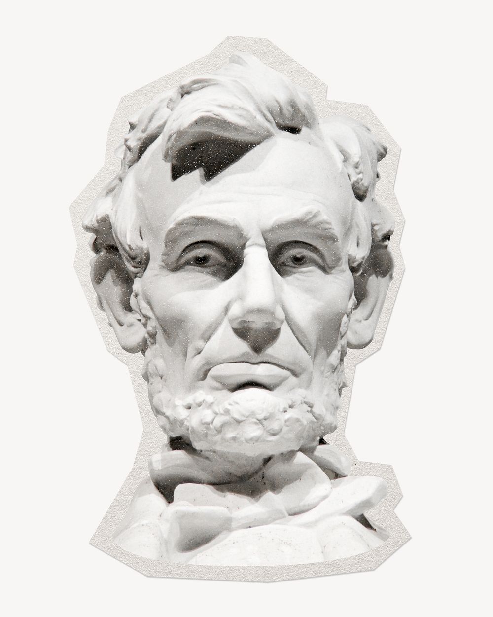 Abraham Lincoln statue paper cut isolated design