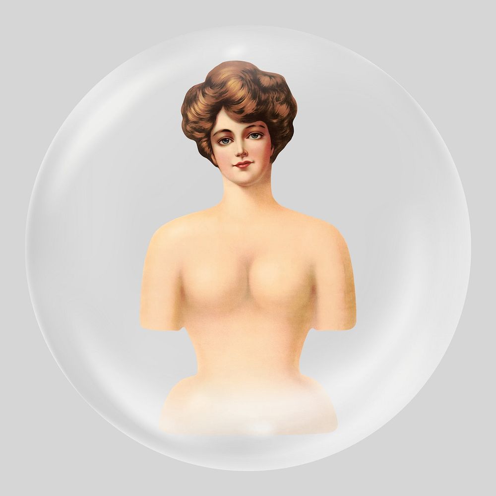 Female mannequin  in bubble. Remixed by rawpixel.