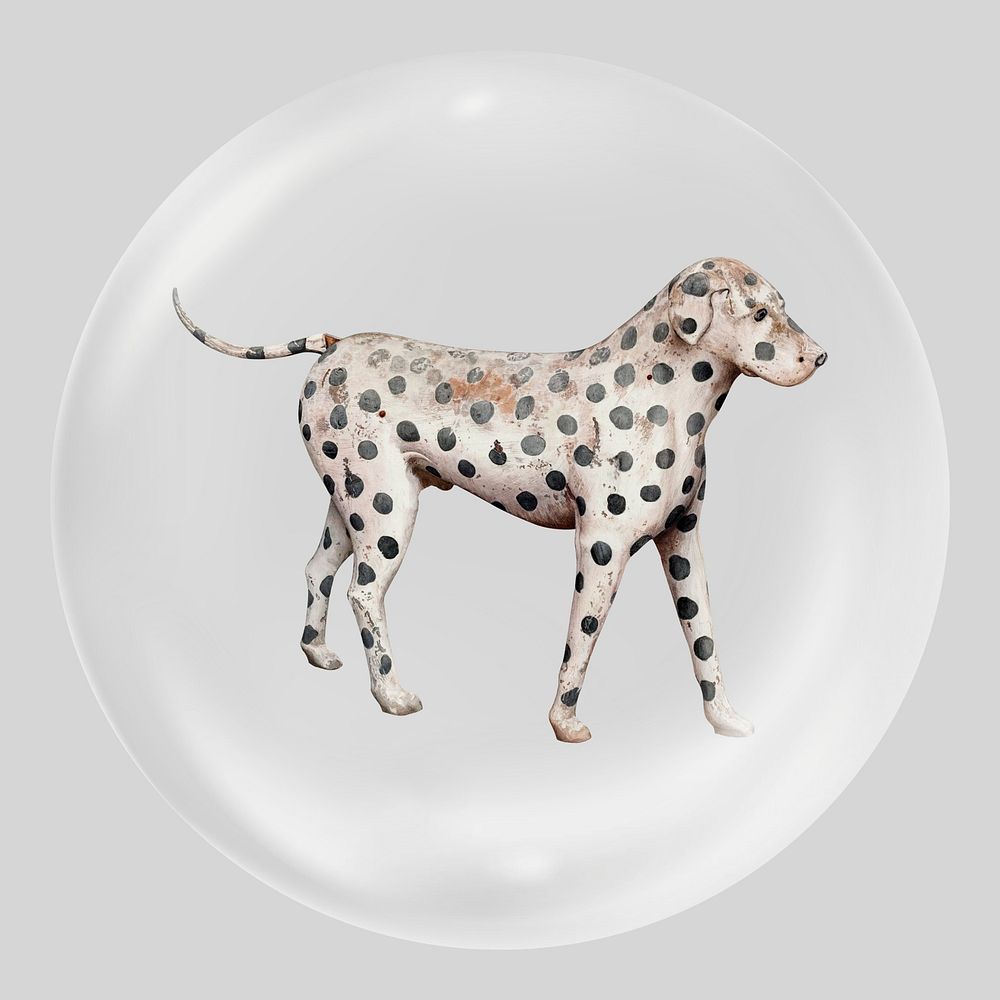 Dalmatian dog in bubble. Remixed by rawpixel.