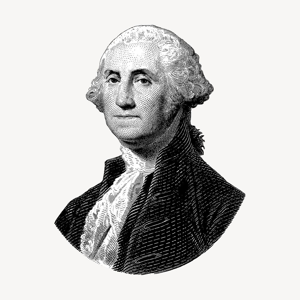 President George Washington cut out element psd. Remixed by rawpixel.