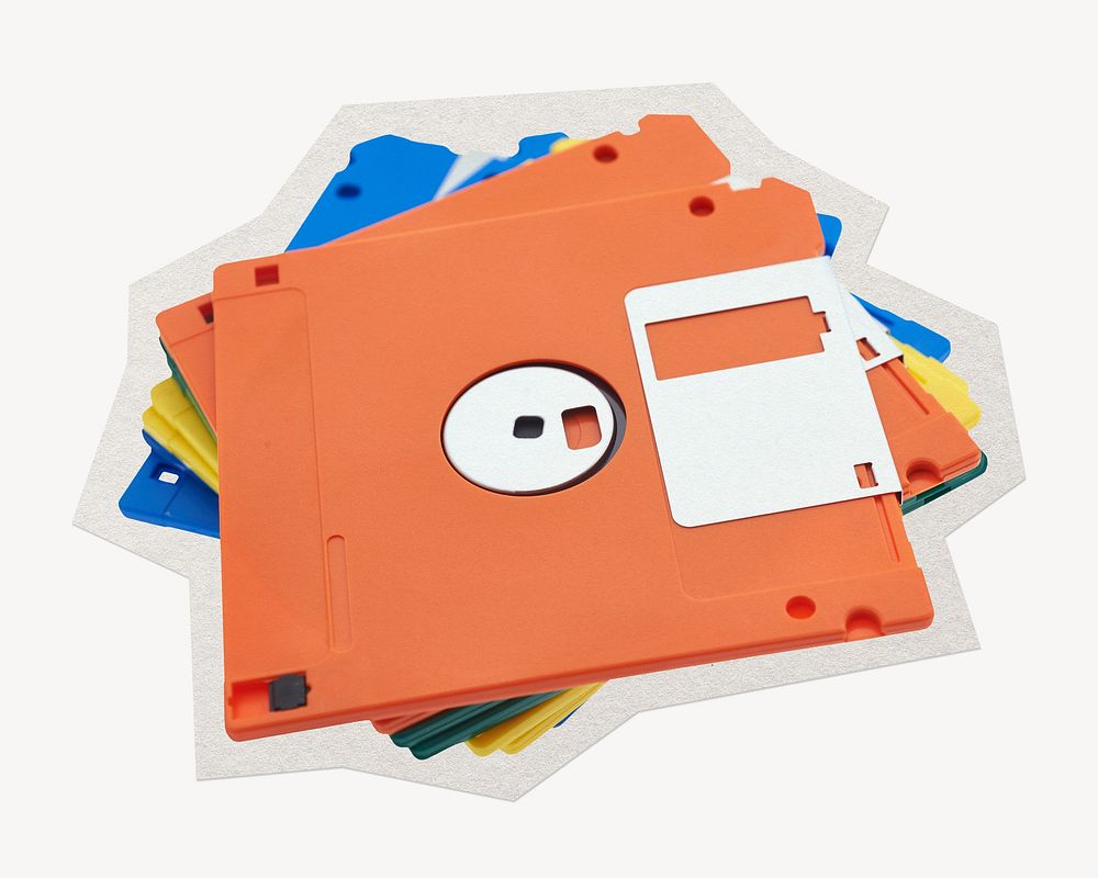 Floppy disks  paper element with white border