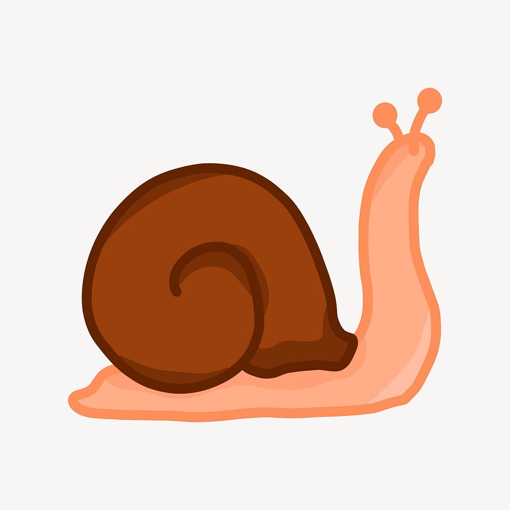 Snail illustration. Free public domain CC0 image.