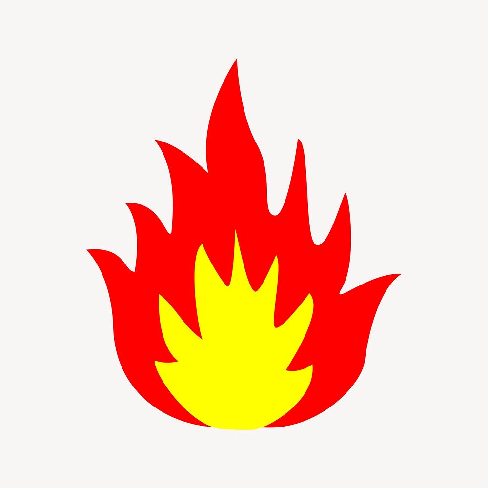 Fire illustration. Free public domain CC0 image.