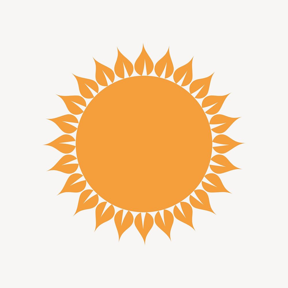 Sun clipart illustration vector. Free public domain CC0 image.
