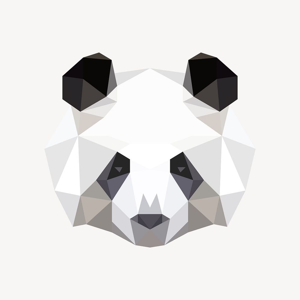 Panda illustration. Free public domain CC0 image.