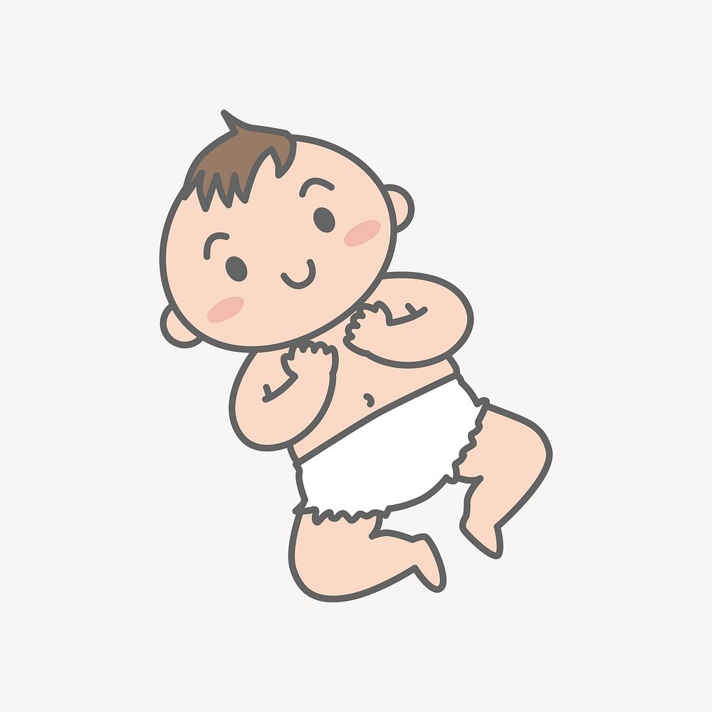 Baby clipart illustration vector. Free public domain CC0 image.
