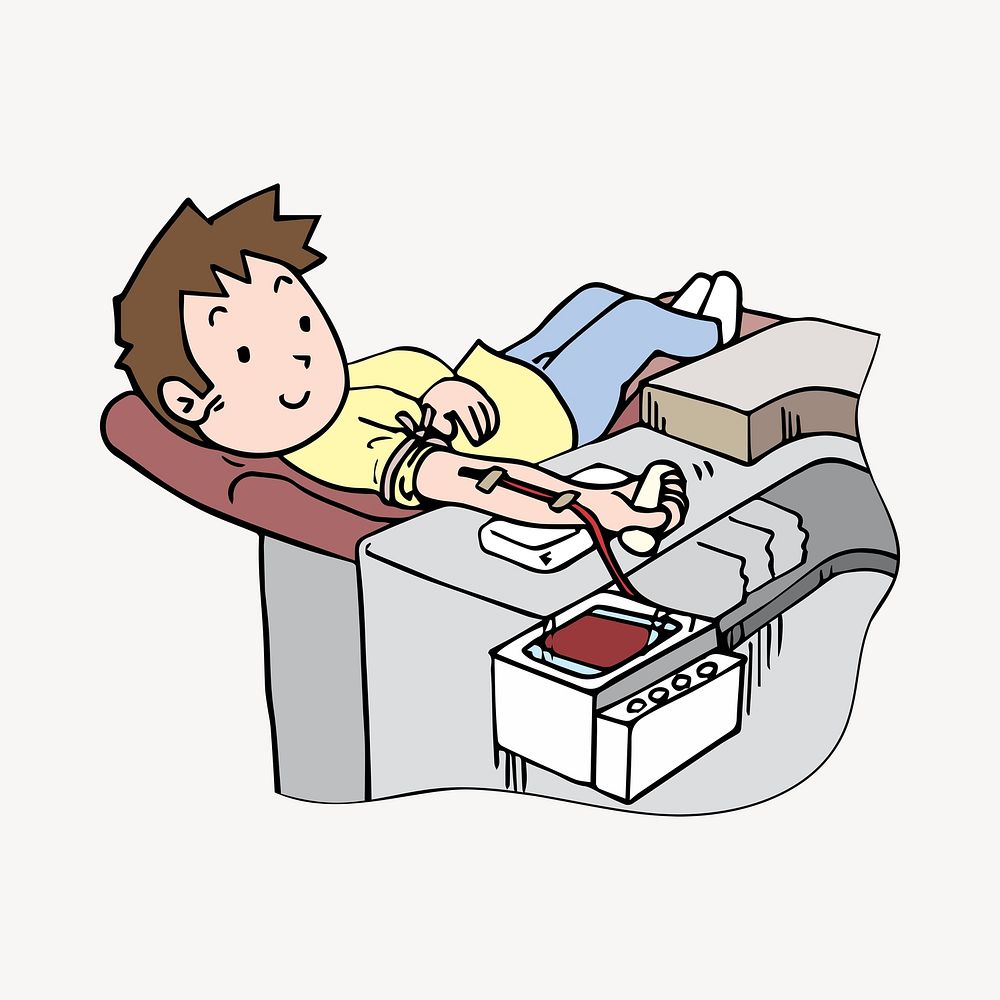 Blood donation clipart illustration vector. Free public domain CC0 image.