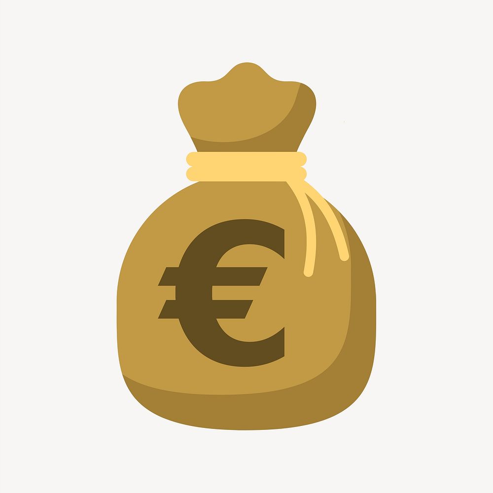 Money bag illustration. Free public domain CC0 image.