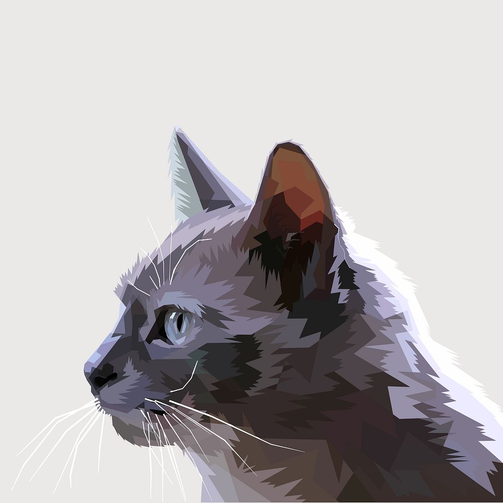 Cat illustration vector. Free public domain CC0 image.