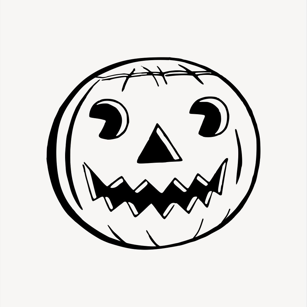 Halloween pumpkin illustration. Free public domain CC0 image.