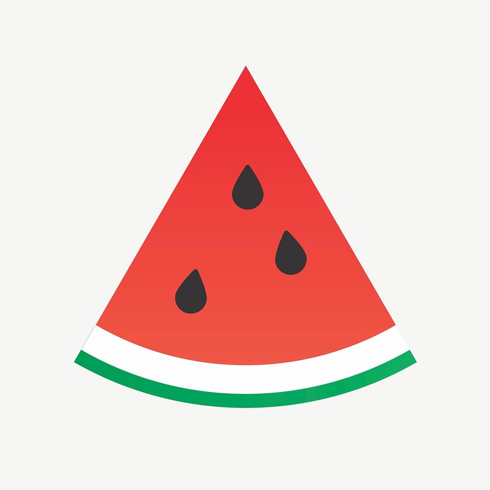 Watermelon fruit illustration psd. Free public domain CC0 image.