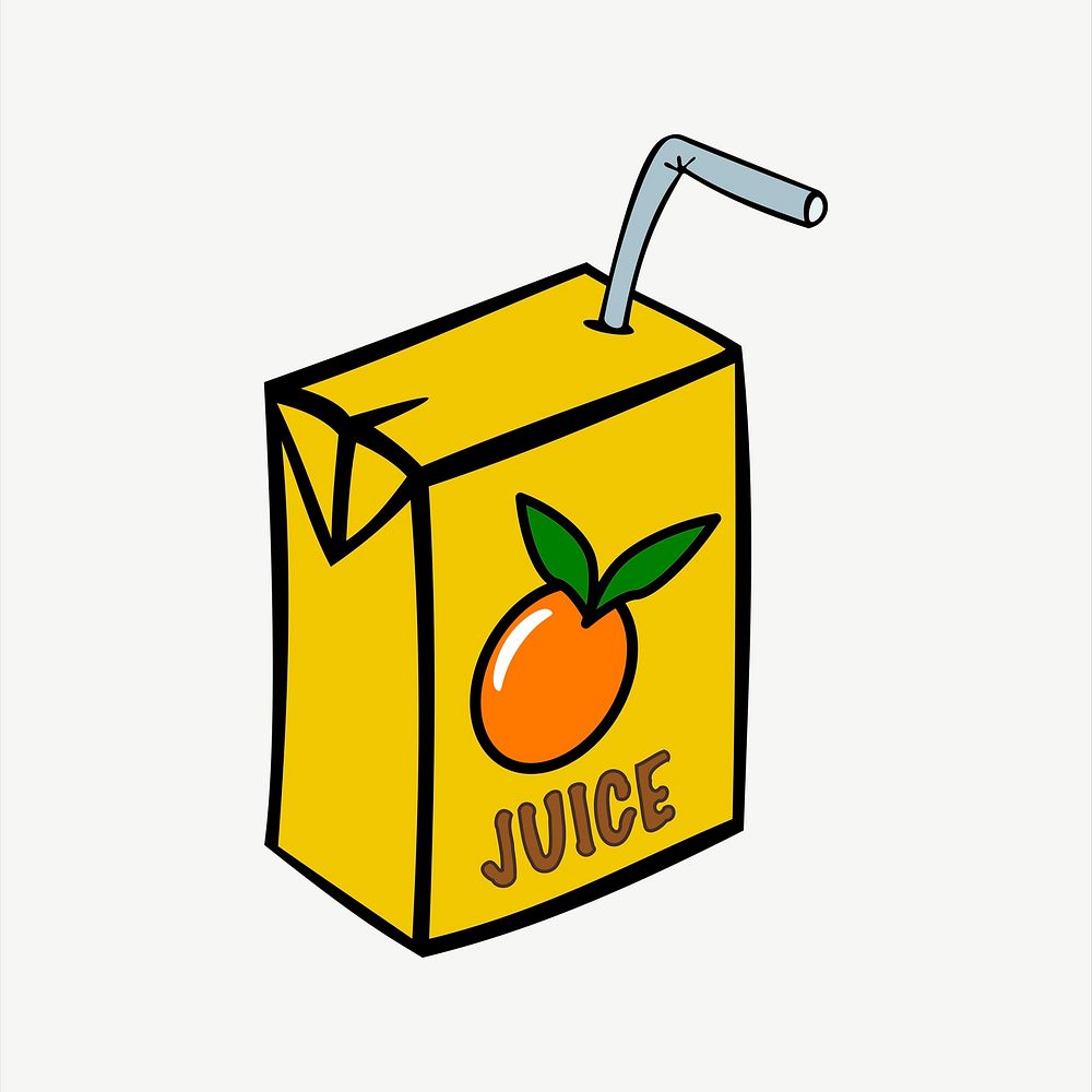 Orange juice illustration psd. Free public domain CC0 image.