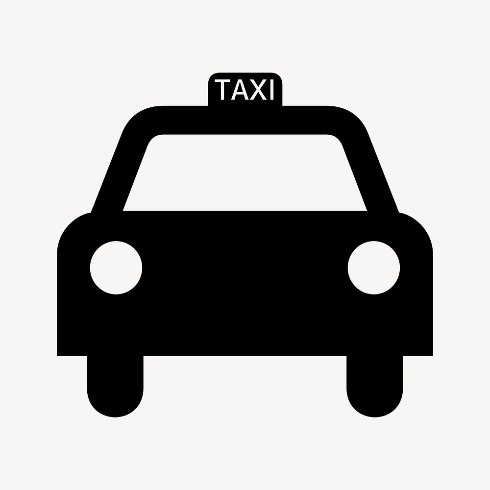 Taxi silhouette illustration. Free public domain CC0 image.