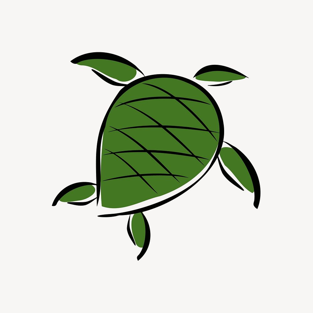 Turtle illustration. Free public domain CC0 image.