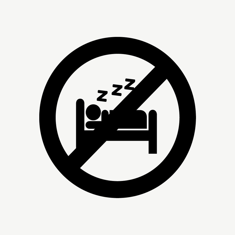 No sleep area collage element vector. Free public domain CC0 image.