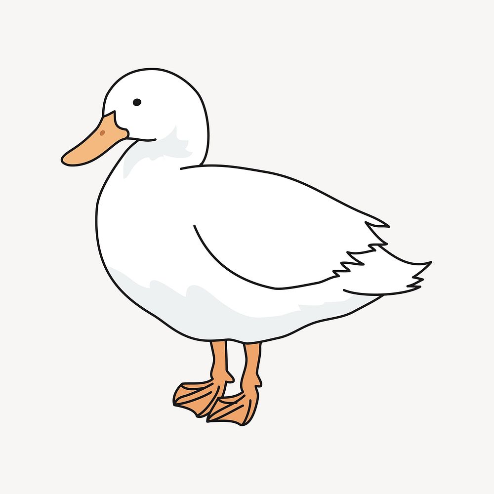 Duck illustration. Free public domain CC0 image.