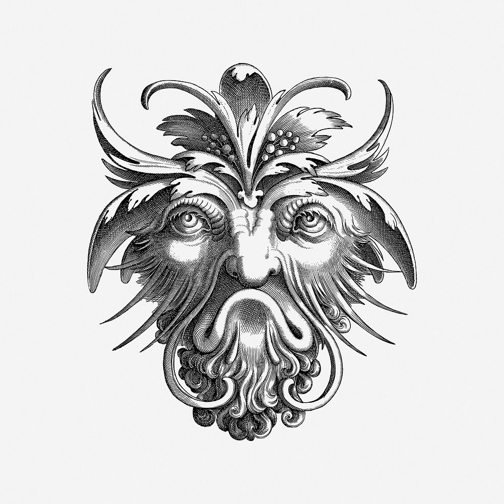 Gargoyle illustration. Free public domain CC0 image.