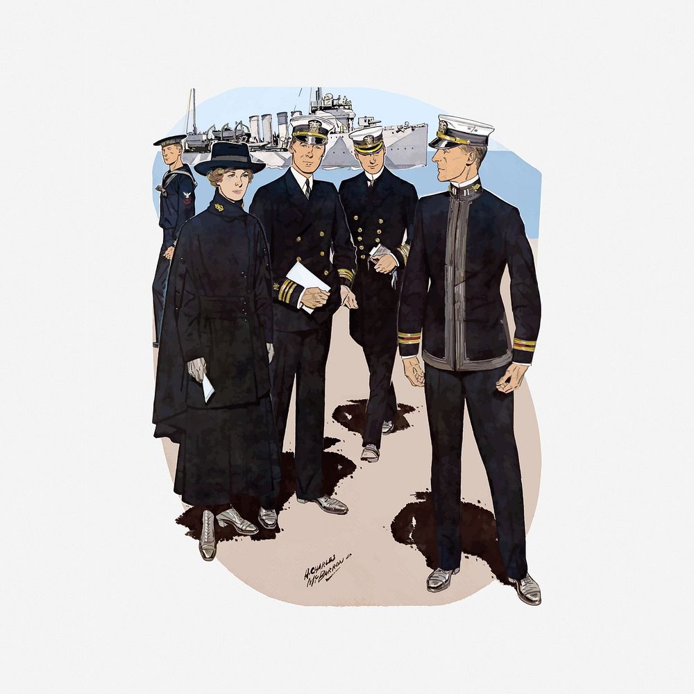 Navy illustration. Free public domain CC0 image.