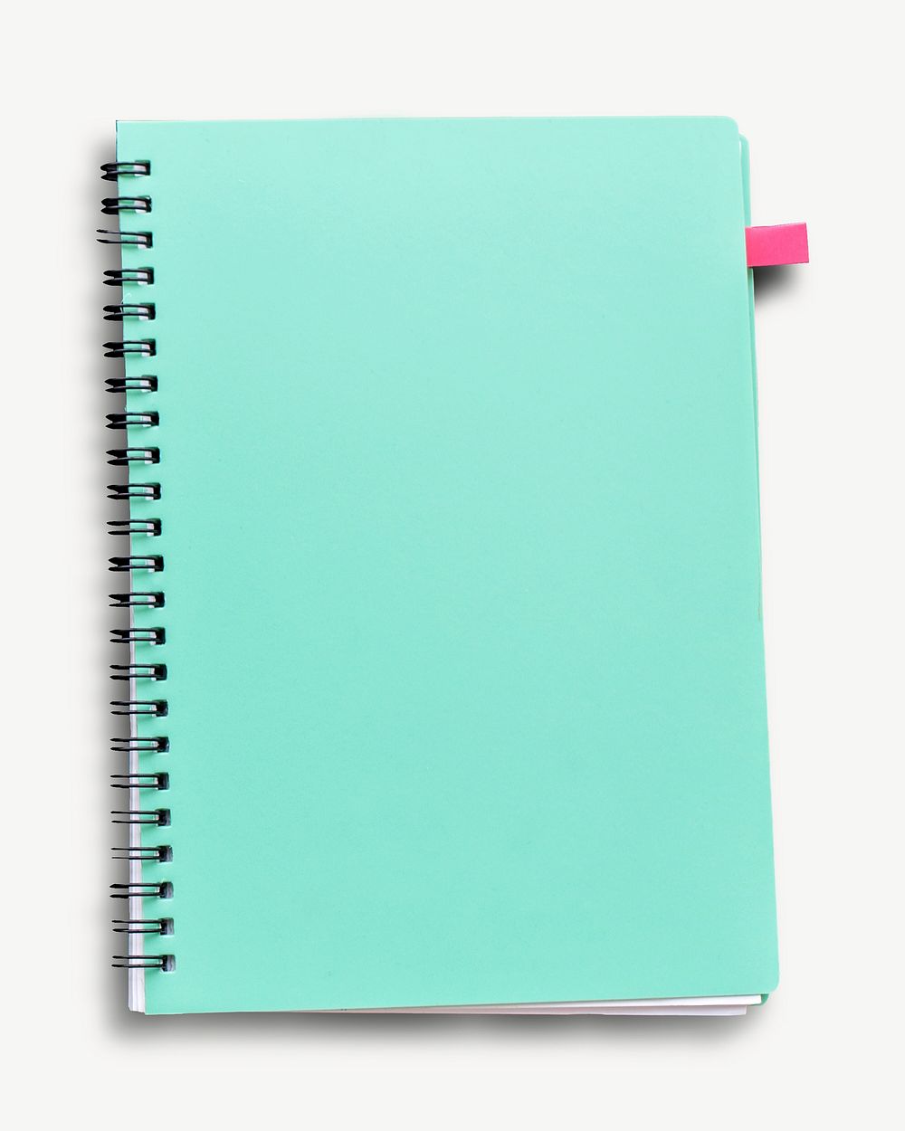 Green notebook collage element psd