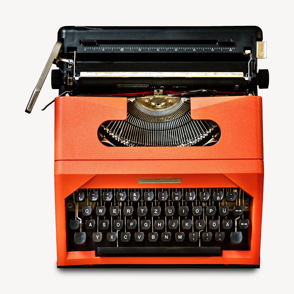 Vintage typewriter isolated design