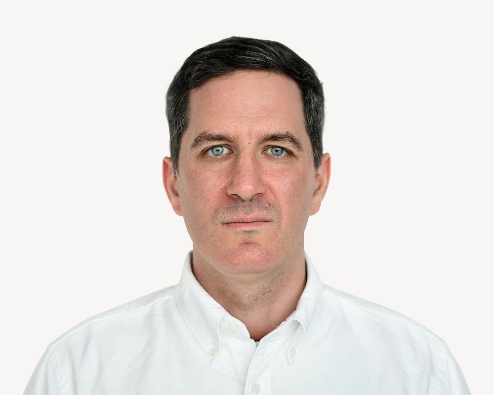 White man portrait isolated image