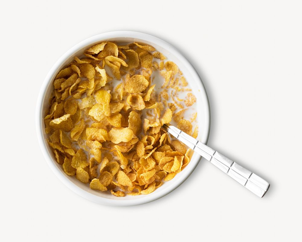 Cornflake cereal isolated design