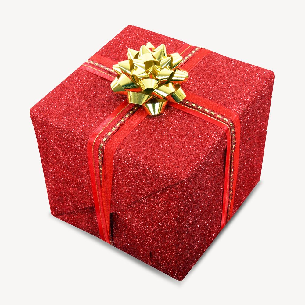Red present box isolated design