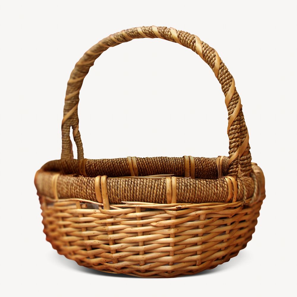 Wood basket isolated design