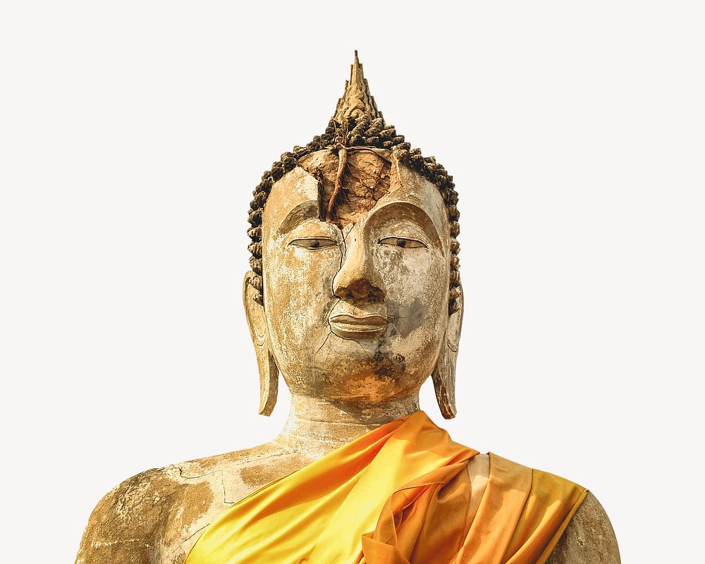 Golden Buddha statue, isolated image Free Photo rawpixel